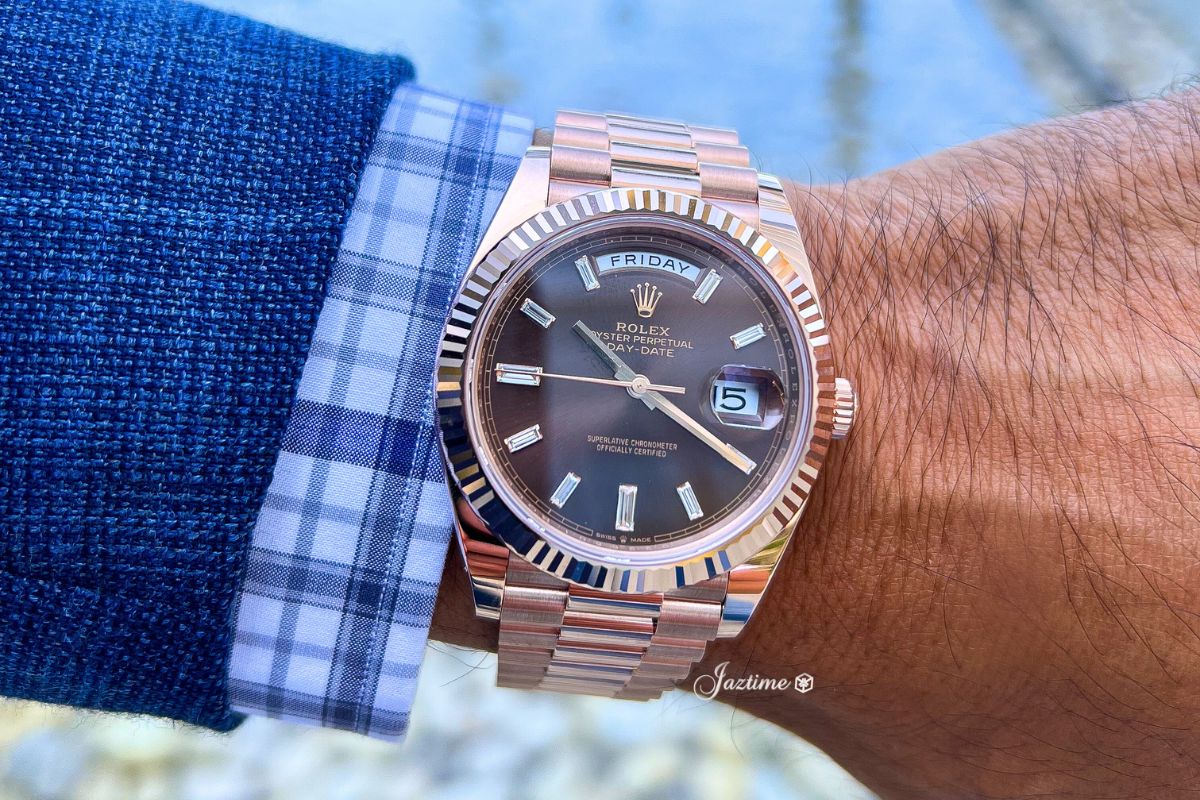 Rose Gold Rolex Day-Date 40 President Watches ON SALE