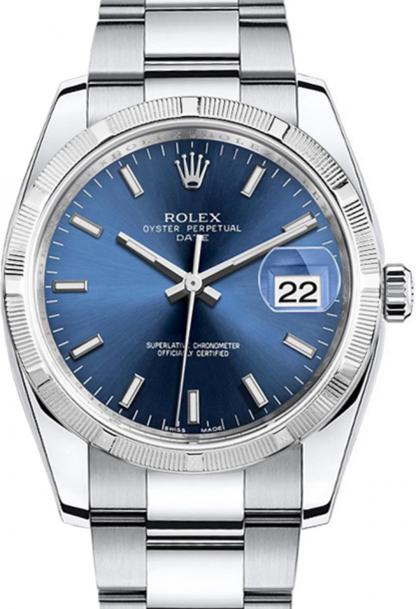 rolex oyster perpetual date blue dial