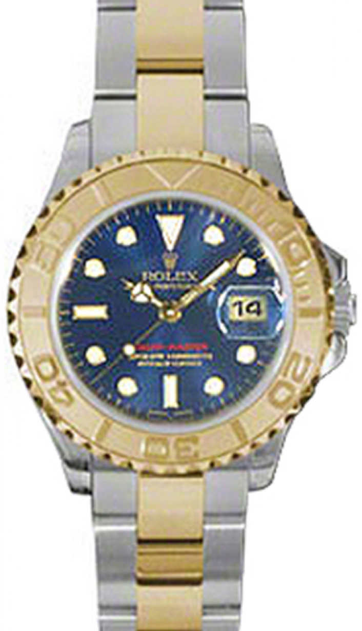 Rolex Yacht-Master 29 169623-BLU Blue White Dial Yellow Gold Bezel Yellow  Gold Stainless Steel Oyster - BRAND NEW