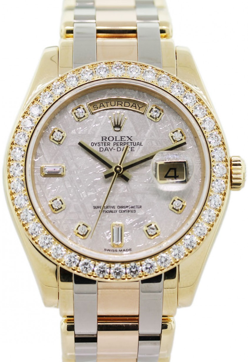 Rolex Day-Date Special Edition 18948-MTRDDT 39mm Meteorite Diamond Yellow &  White Gold Tridor - BRAND NEW