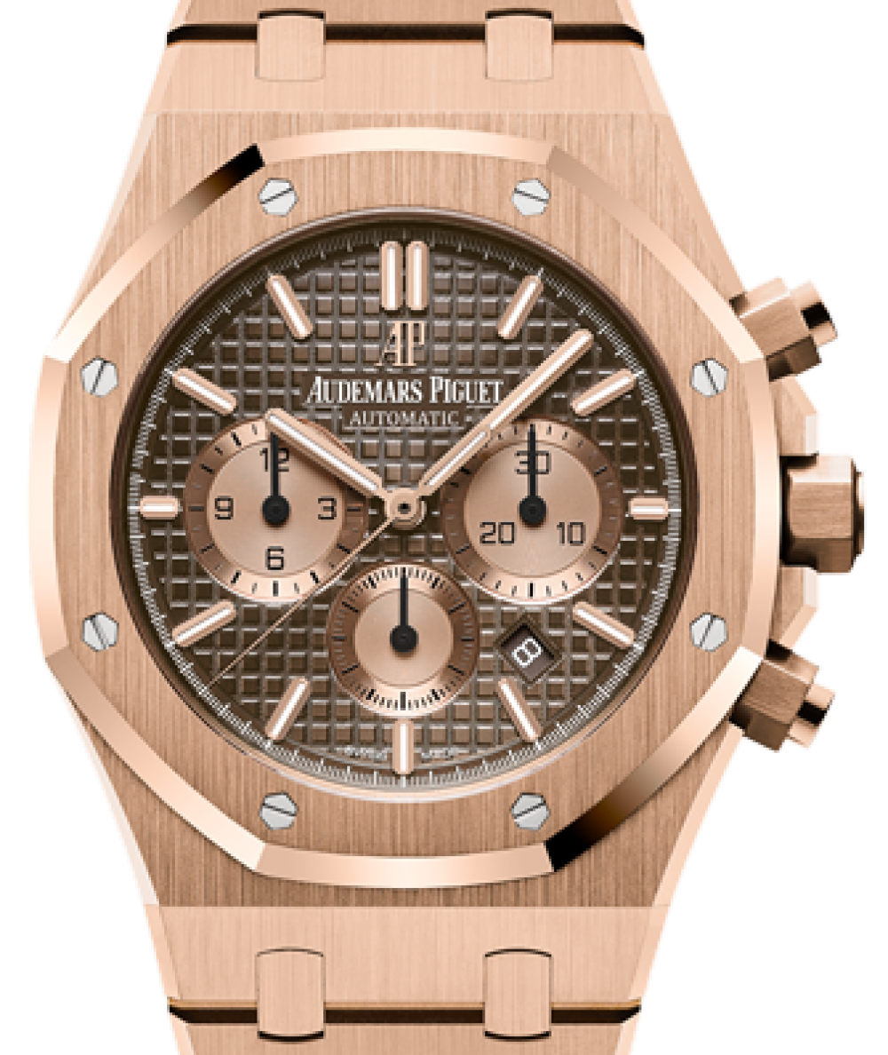 Audemars Piguet Royal Oak Chronograph 26331OR.OO.1220OR.02 Brown Index Rose  Gold 41mm - BRAND NEW