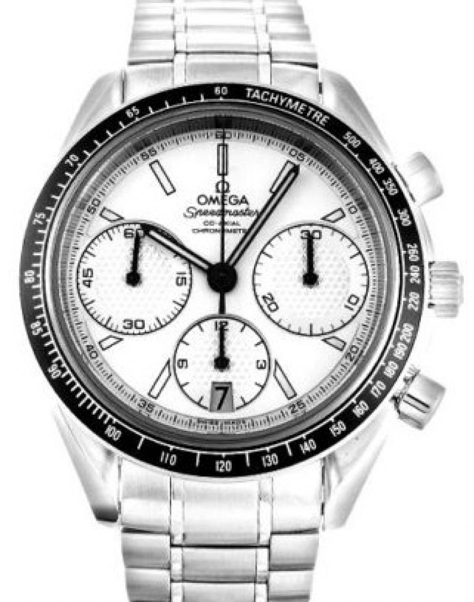 Omega 326.30.40.50.02.001 Speedmaster Racing Co-Axial Chronograph 40mm  White Index Stainless Steel BRAND NEW