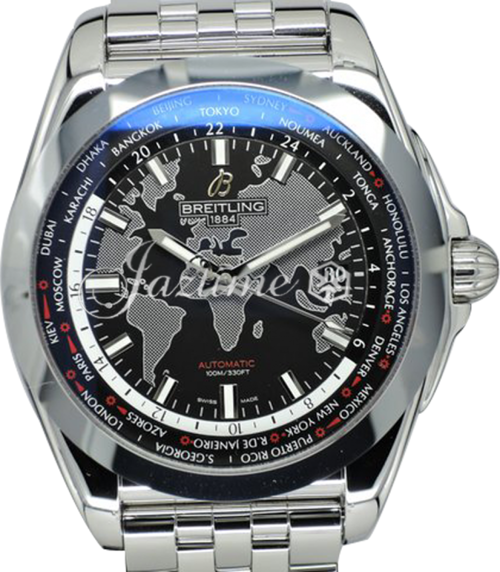 BREITLING WB3510U4|BD94|375A GALACTIC UNITIME 44mm STAINLESS STEEL BRAND NEW