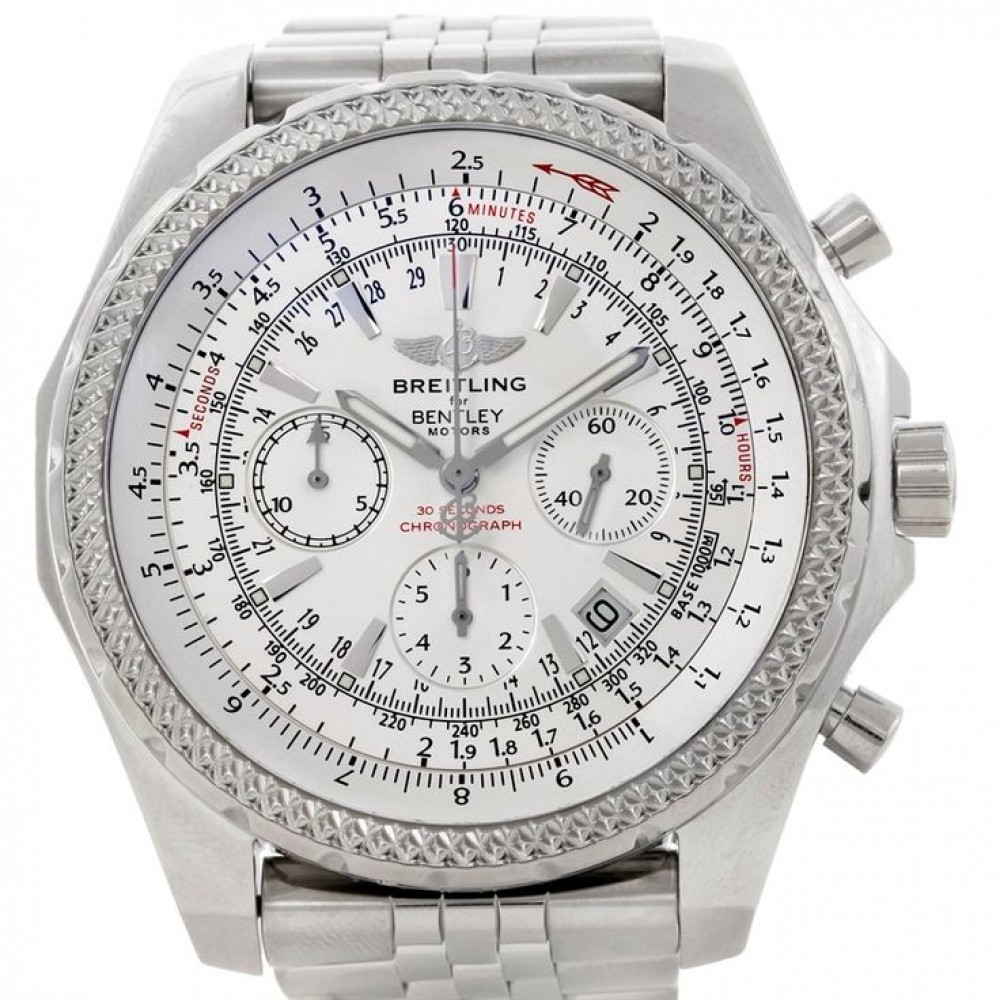 Breitling Bentley A25362 White Motors Stainless 48mm Large Mens