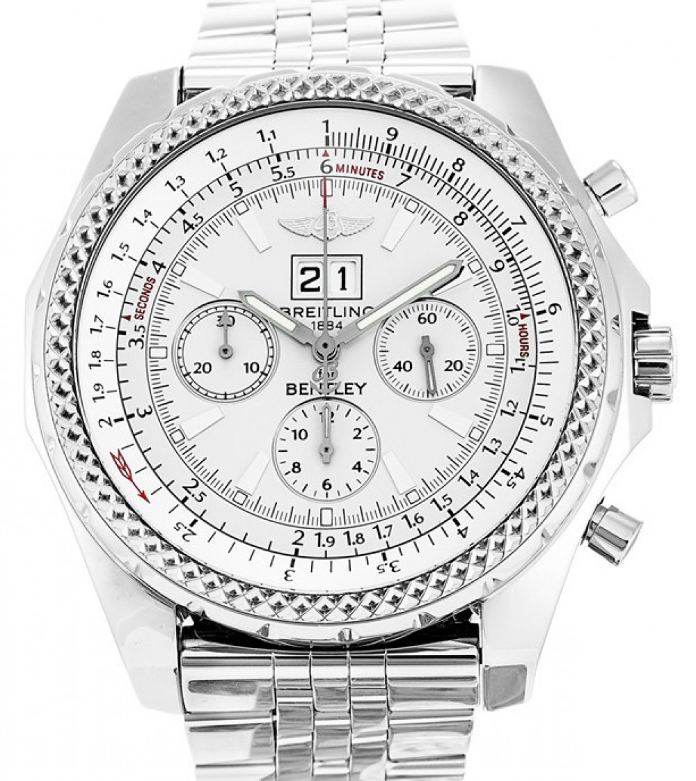 Breitling Bentley 6.75 Chronograph A44362 White Stainless Steel 48mm Mens