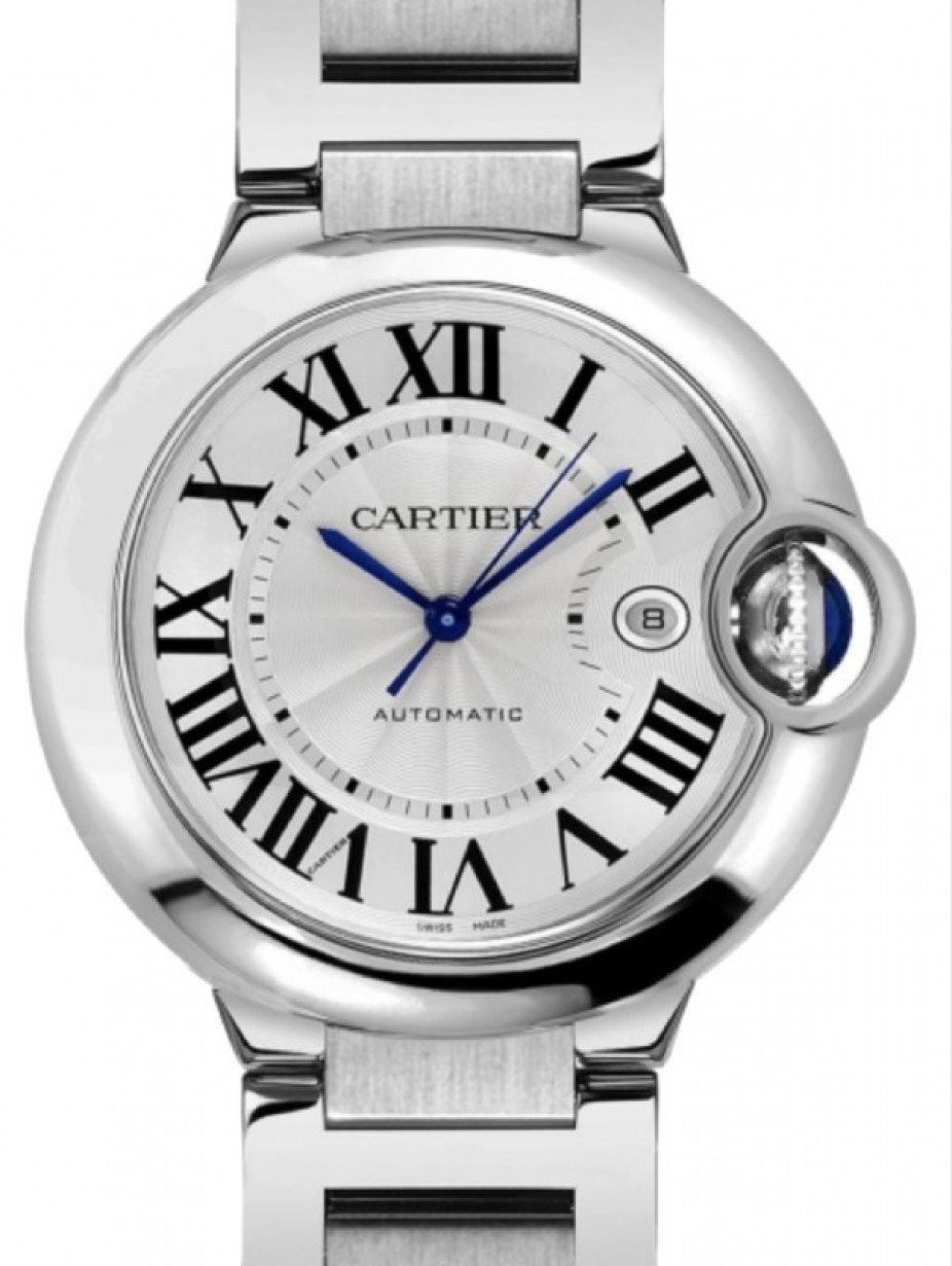 Cartier Ballon Bleu de Cartier Men's Watch Automatic 42mm Silver Dial  Stainless Steel WSBB0049 | Jaztime.com