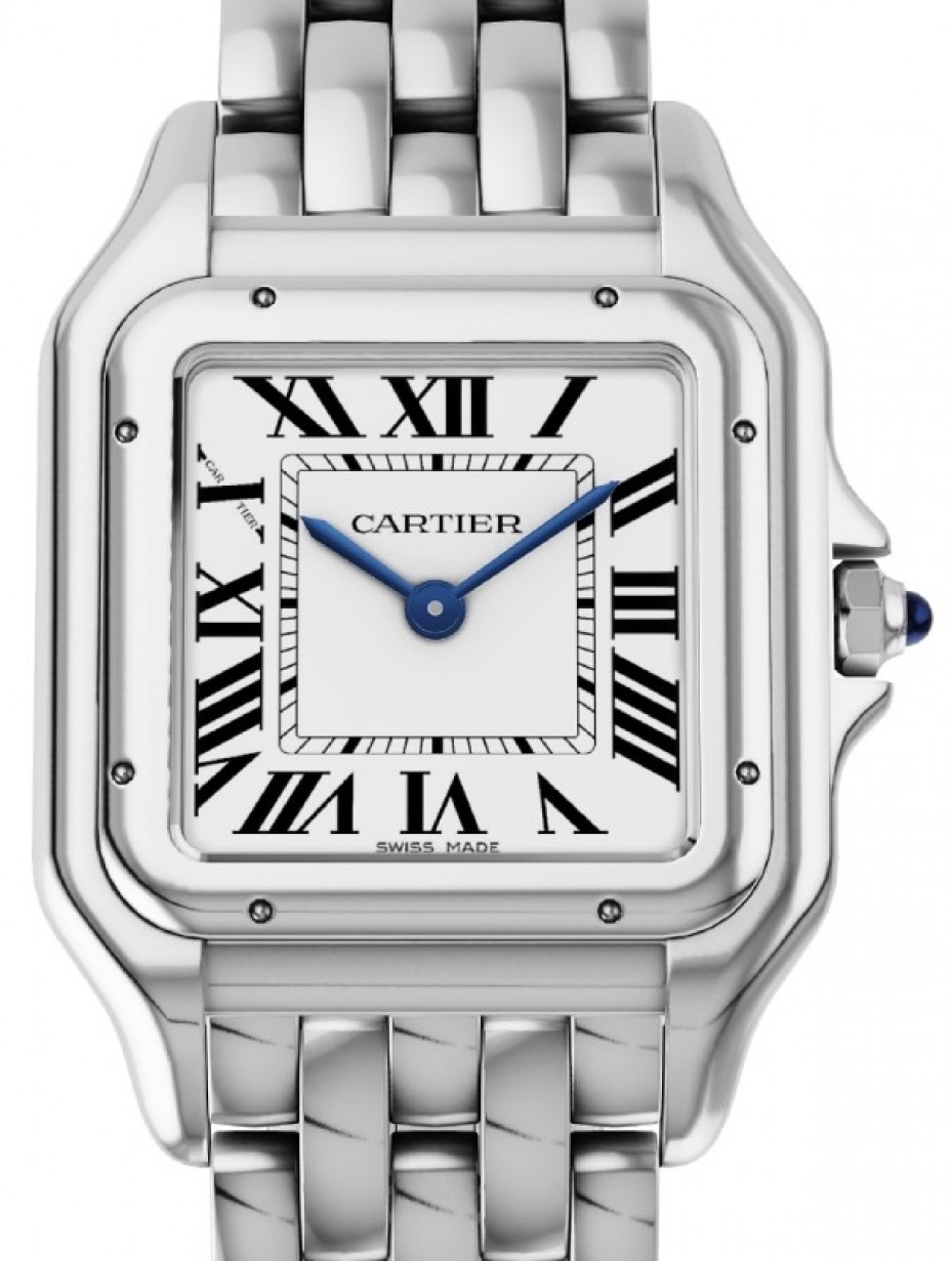 Cartier Panthere de Cartier Ladies Watch Medium Quartz Stainless Steel  Silver Dial Steel Bracelet WSPN0007 - BRAND NEW