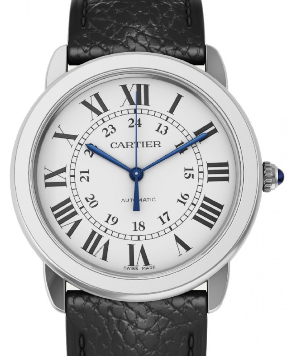 Cartier Ronde Solo de Cartier Men's Watch Automatic Stainless Steel 36mm  Silver Dial WSRN0021 | Jaztime.com