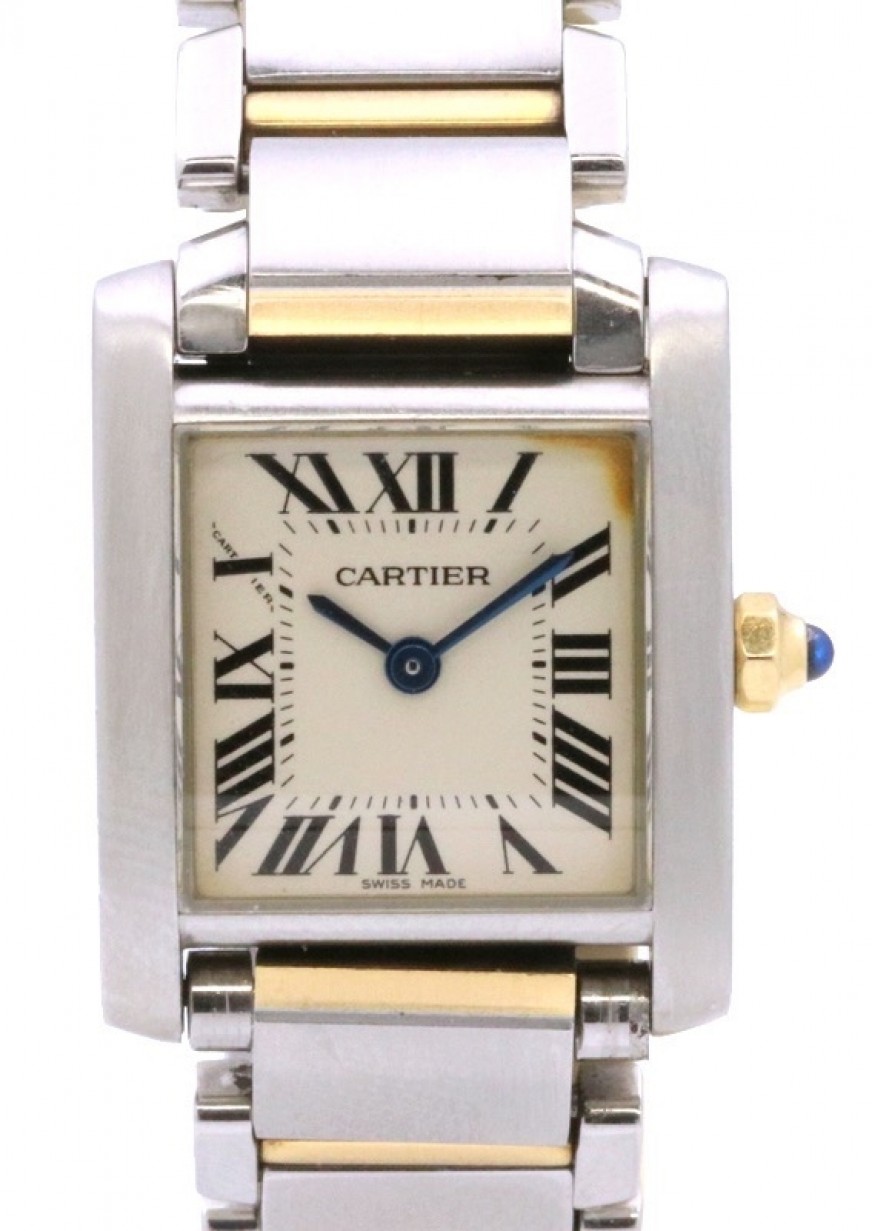 Cartier Tank Francaise Small Model Steel/Yellow Gold Roman Dial Quartz  W51007Q4 - PRE-OWNED