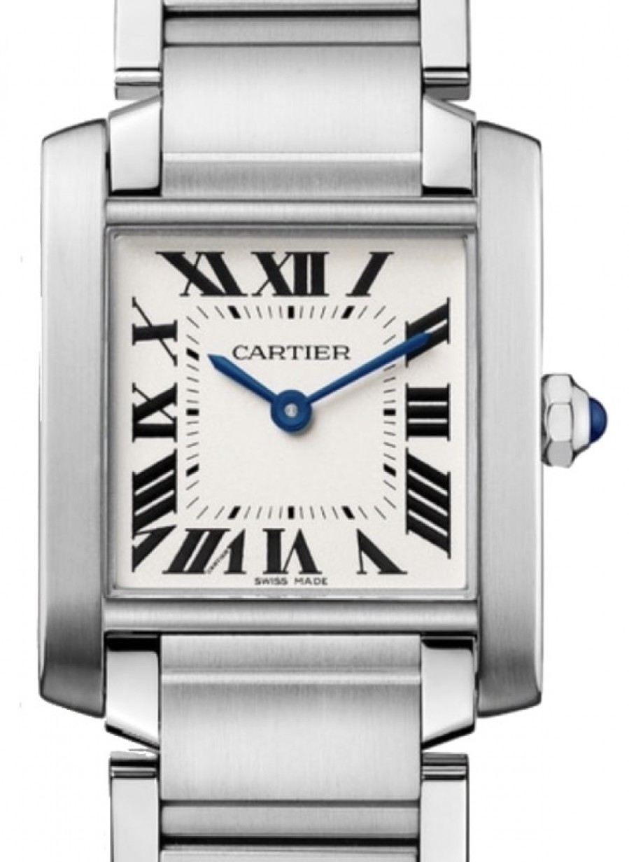 Cartier Tank Francaise Ladies Watch Medium Quartz Stainless Steel Silver  Dial Bracelet WSTA0005 - BRAND NEW