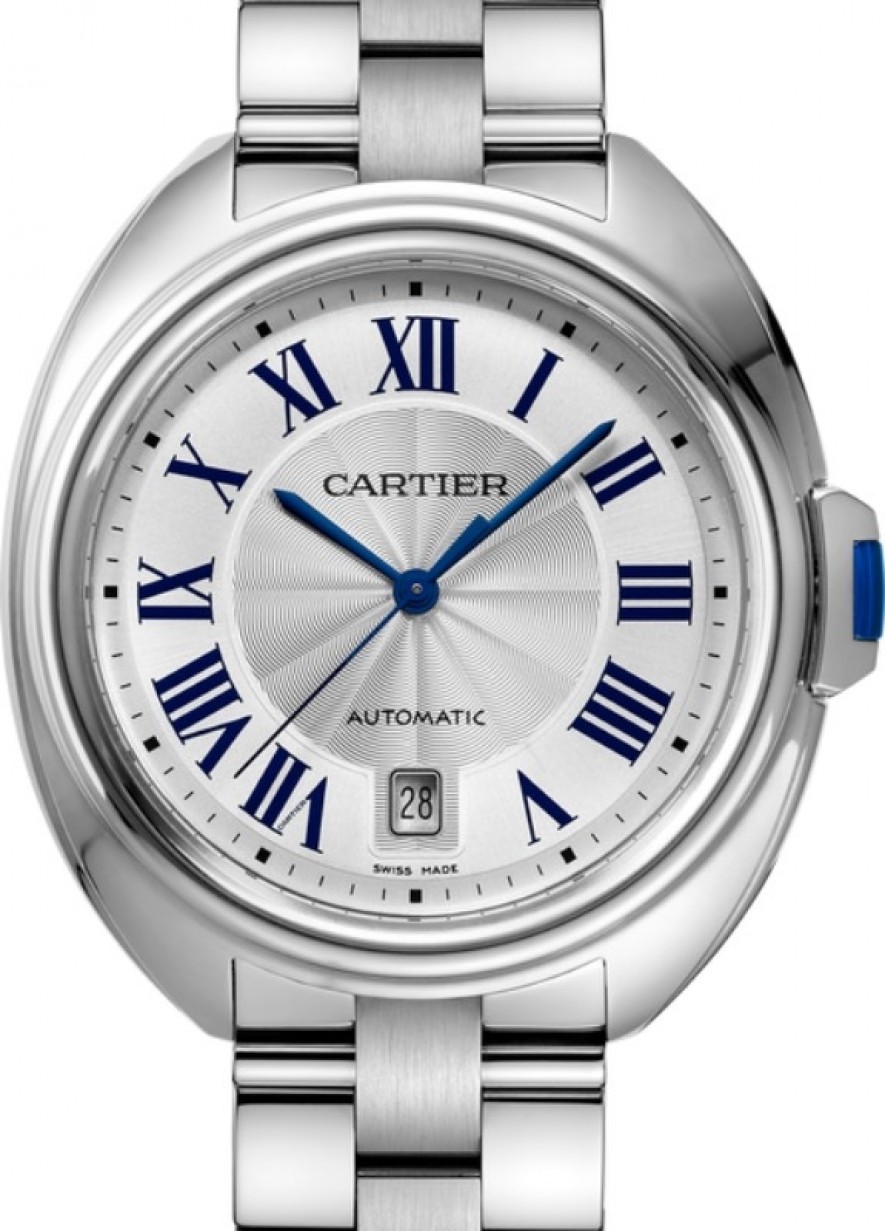 Cartier Clé de Cartier Men's Watch Automatic 40mm Silver Dial Stainless  Steel WSCL0007 | Jaztime.com