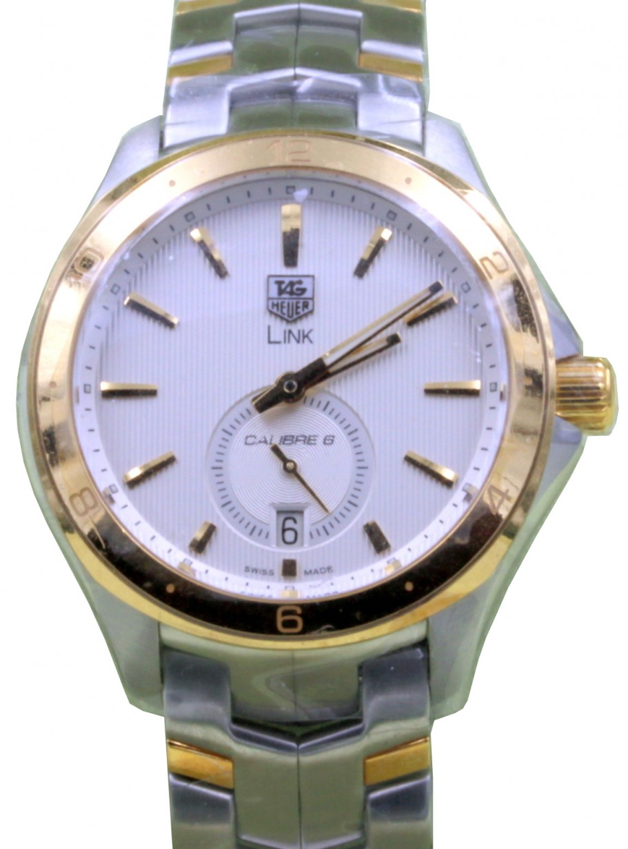 TAG Heuer Link WAT2150.BB0953 40mm Silver Index Yellow Gold Stainless Steel  Date BRAND NEW