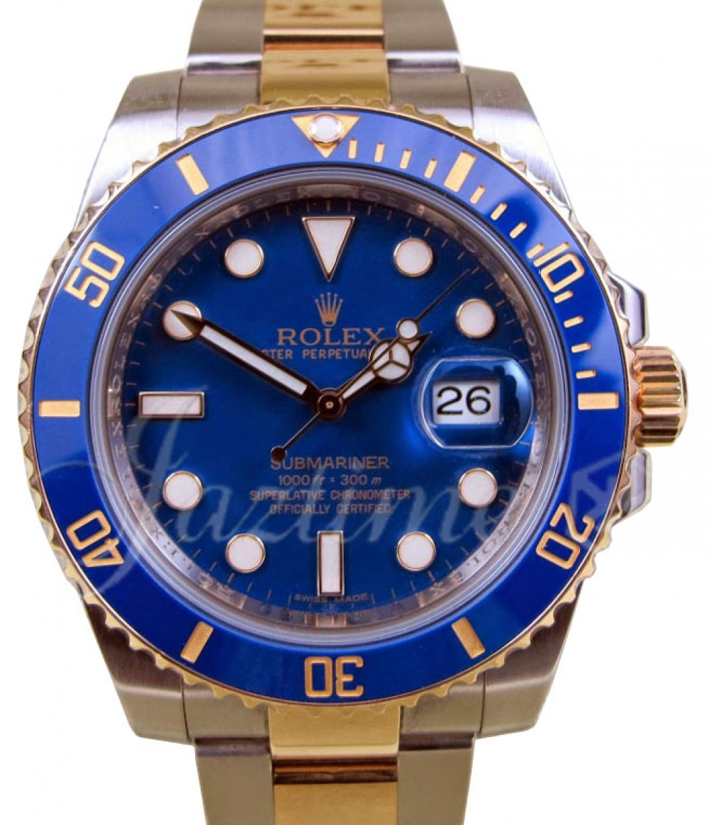 Rolex Submariner Date 40 Yellow Gold & Steel Blue Dial 116613LB