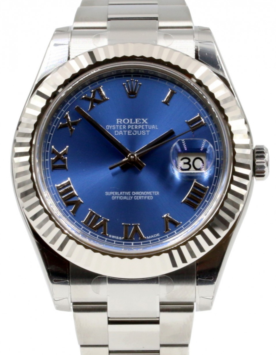 Rolex Datejust II 116334 BLURFO Blue 