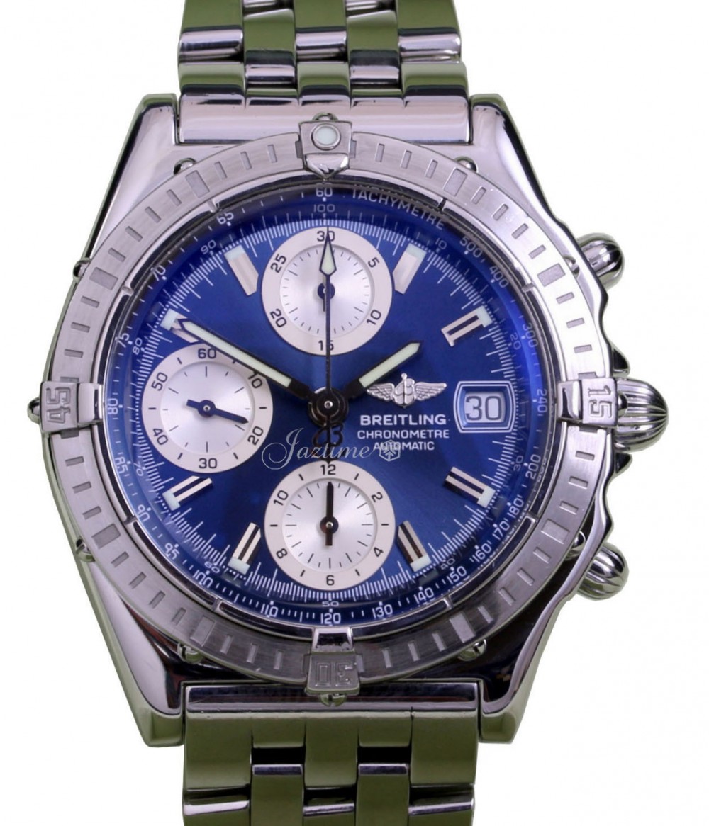 Breitling Chronomat A13352 40mm Blue Index Stainless Steel
