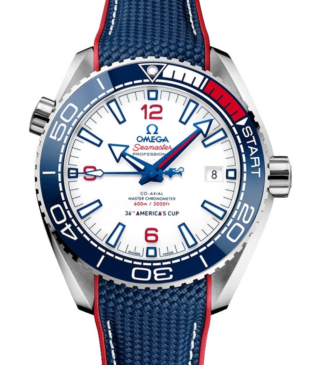 Omega Seamster Planet Ocean 600M Co-Axial Chronometer "America's Cup"  43.5mm Stainless Steel White Dial Rubber Strap 215.32.43.21.04.001 - BRAND  NEW