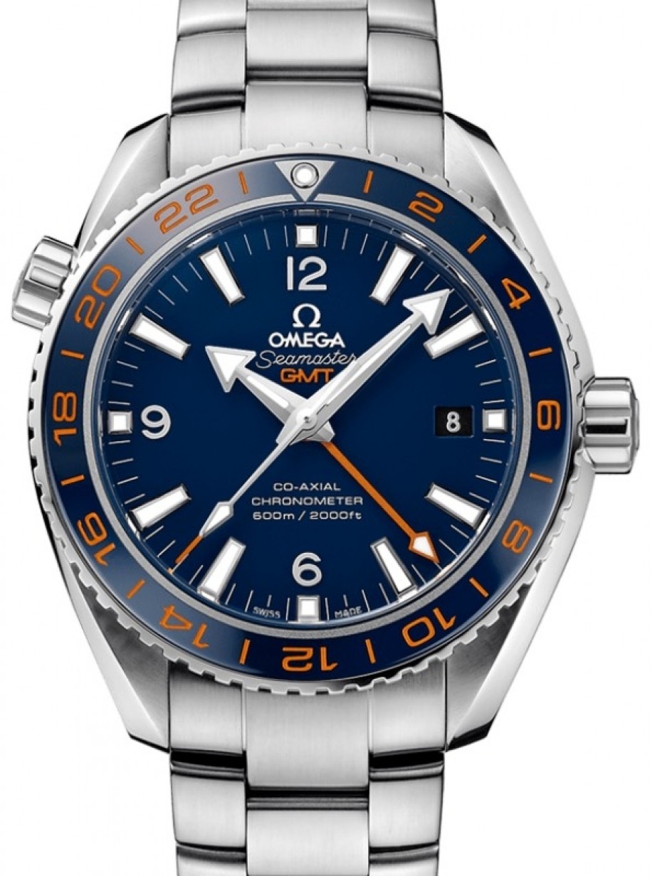 Omega Seamaster Planet Ocean 600M Co-Axial Chronometer GMT "GoodPlanet"  43.5mm Stainless Steel Blue Dial Steel Bracelet 232.30.44.22.03.001 - BRAND  NEW