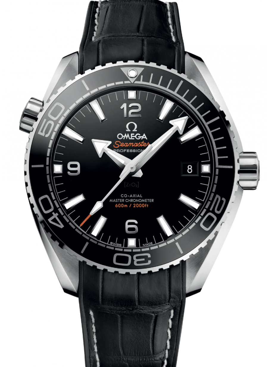 Omega Seamaster Planet Ocean 600M Co-Axial Master 43.5mm Chronometer Black  Dial & Bezel Leather Strap 215.33.44.21.01.001 - BRAND NEW