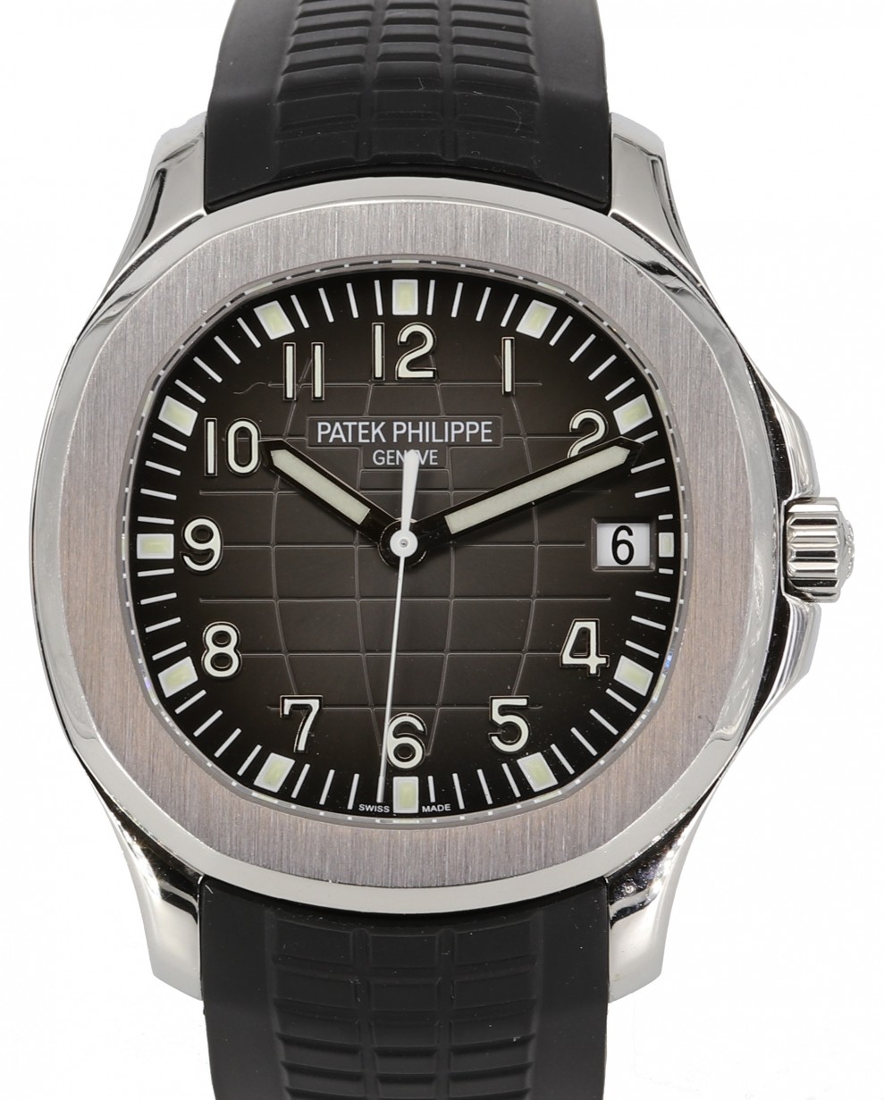 Patek Philippe 5167A-001 Aquanaut 40mm Black Embossed Arabic Date Stainless  Steel Rubber Automatic USED