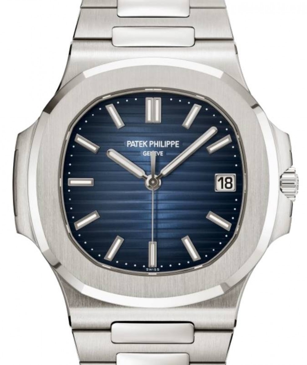 Patek Philippe Nautilus Date Sweep Seconds White Gold Black Blue Dial 41mm  5811/1G-001 - BRAND NEW