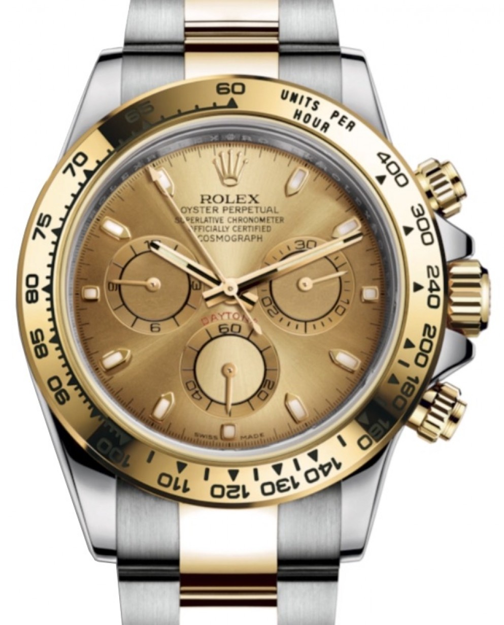 Rolex Cosmograph Daytona 116503 Champagne Index Tachymetre Yellow Gold  Stainless Steel Oyster BRAND NEW