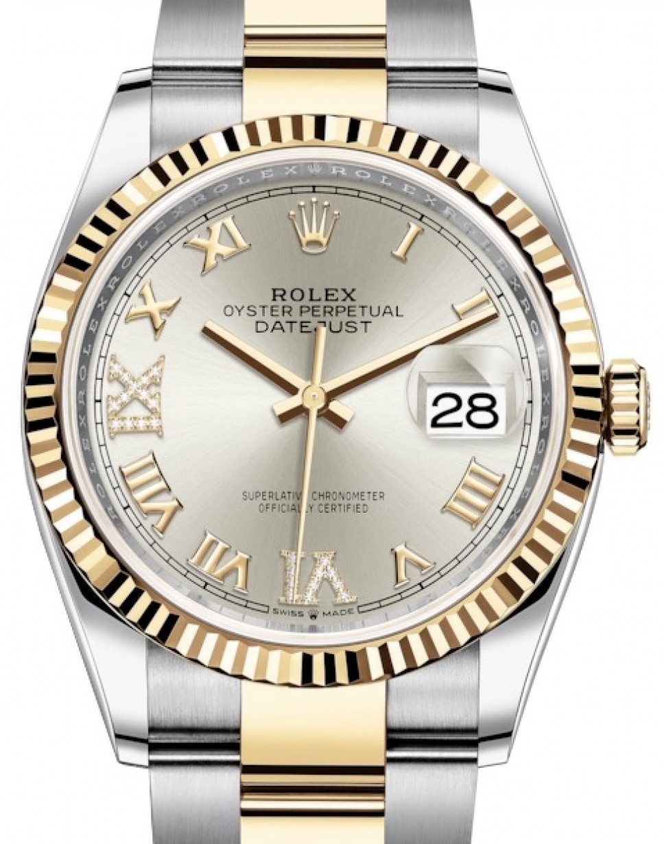 rolex oyster silver and gold