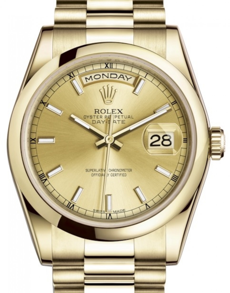 Yellow Gold Champagne Index Dial 