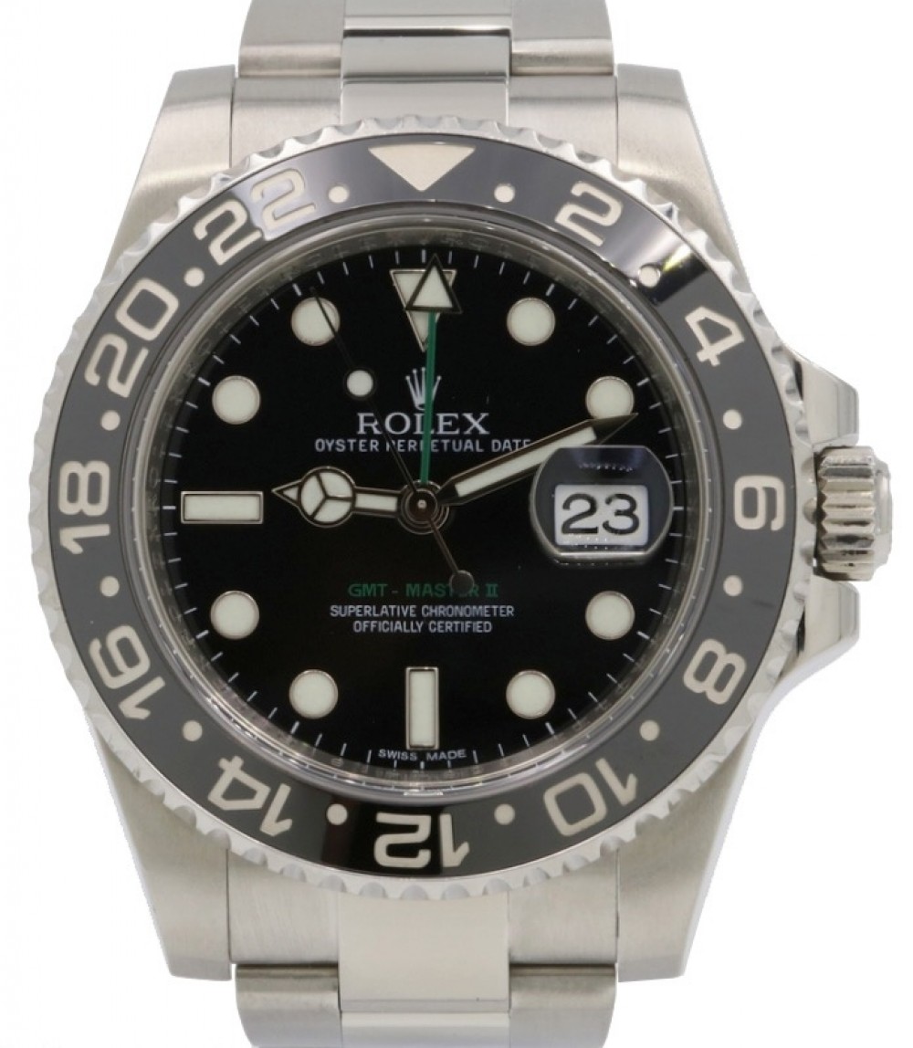 Rolex GMT-Master II 116710 Men's 40mm Black Ceramic Stainless Steel Oyster  Date - PRE-OWNED