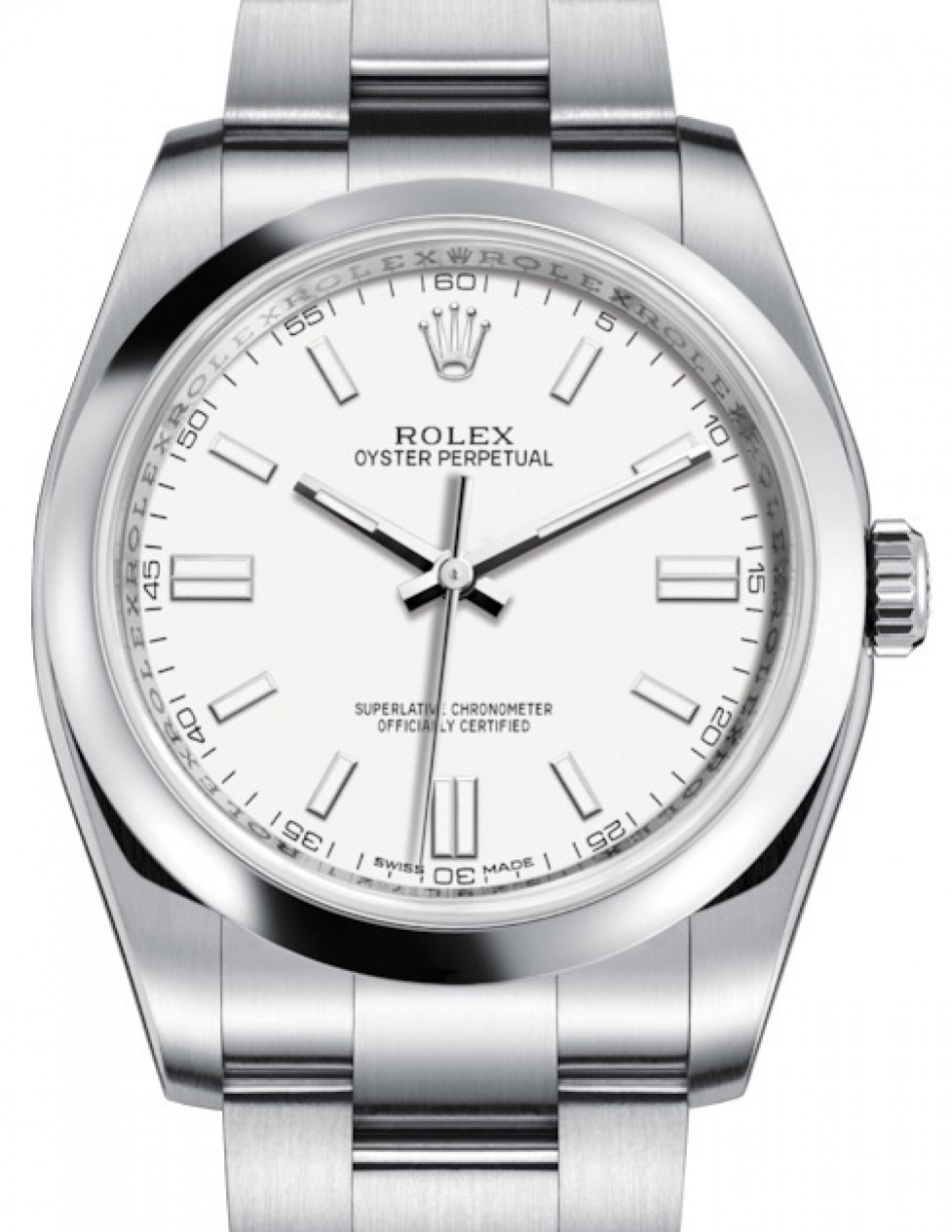 Rolex Oyster Perpetual 36 Steel White Index Dial & Domed Bezel Oyster Bracelet 116000 - BRAND NEW