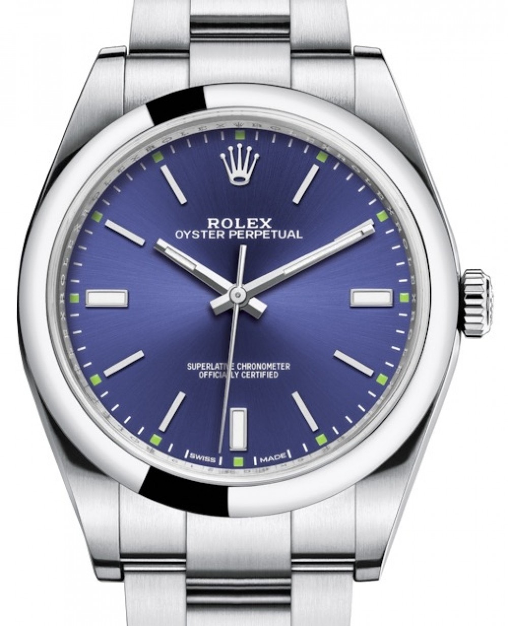 Oyster Perpetual 39mm Stainless Steel Blue BRAND NEW