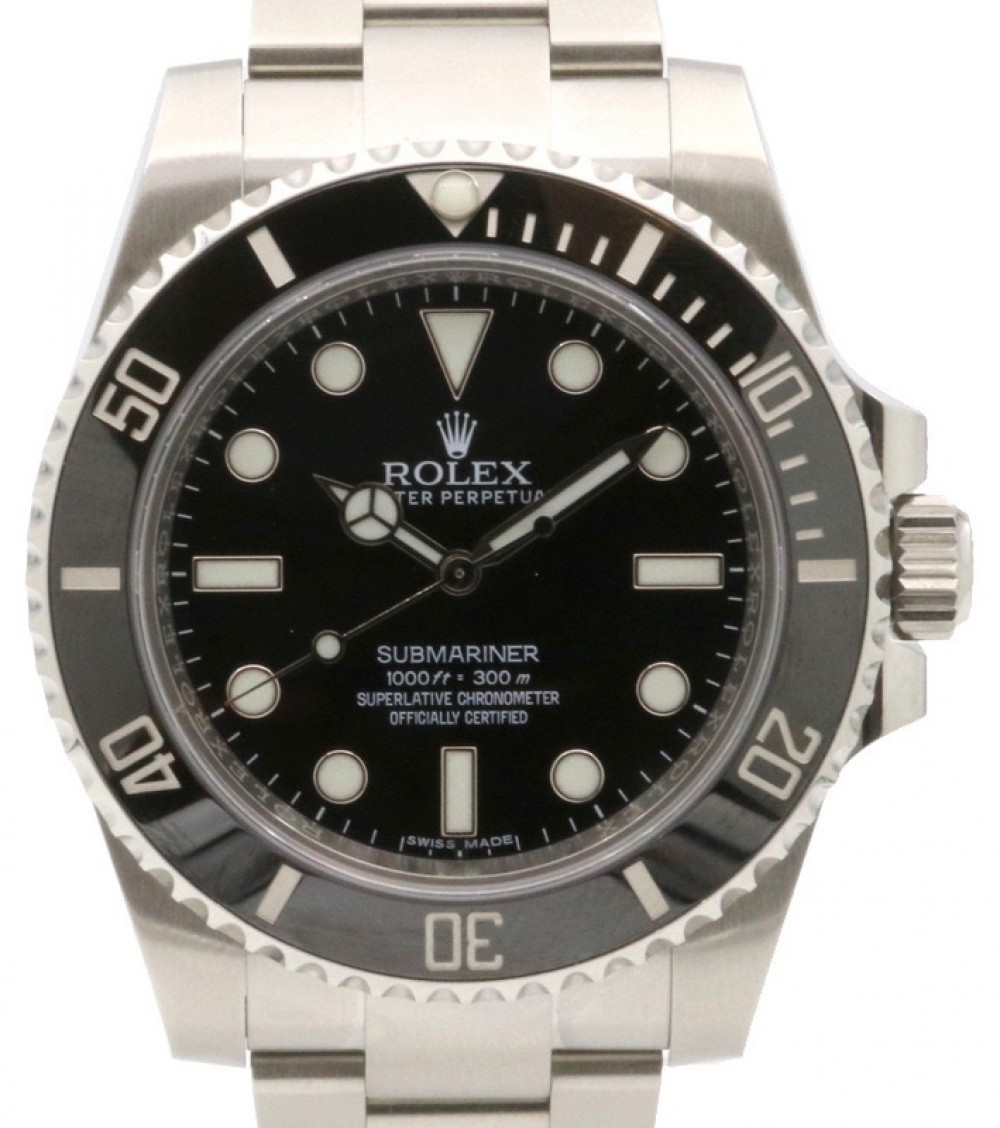 Rolex Submariner 114060 No Date 40mm Black Dial Stainless Steel Oyster BOX  PAPERS
