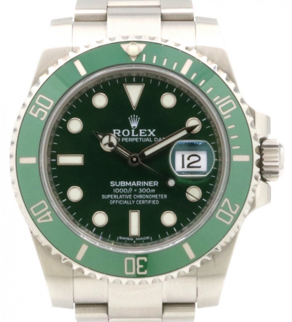 Rolex Submariner Date "Hulk" Stainless Steel Green Dial & Ceramic Bezel  Oyster Bracelet 116610LV - PRE-OWNED 2017