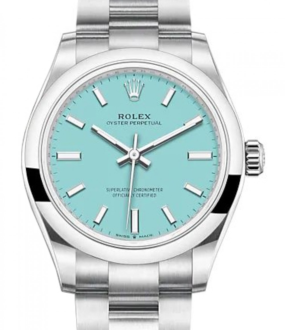 Rolex Oyster Perpetual 31 Stainless Steel Turquoise Index Dial & Smooth  Bezel Oyster Bracelet 277200 - BRAND NEW