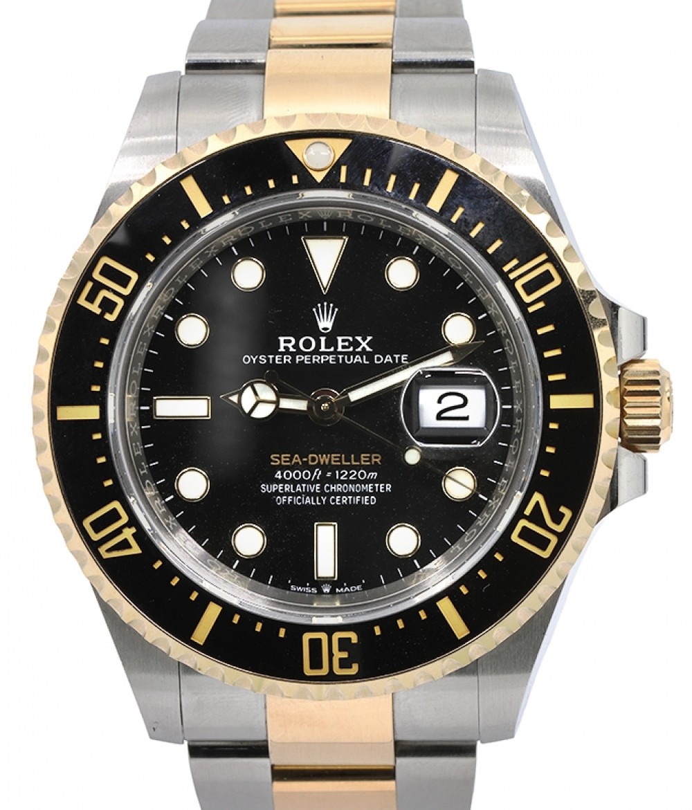 Rolex Sea-Dweller 43mm Case Yellow Gold/Steel Black Luminous Dial & Ceramic  Bezel Oyster Bracelet 126603 - PRE-OWNED