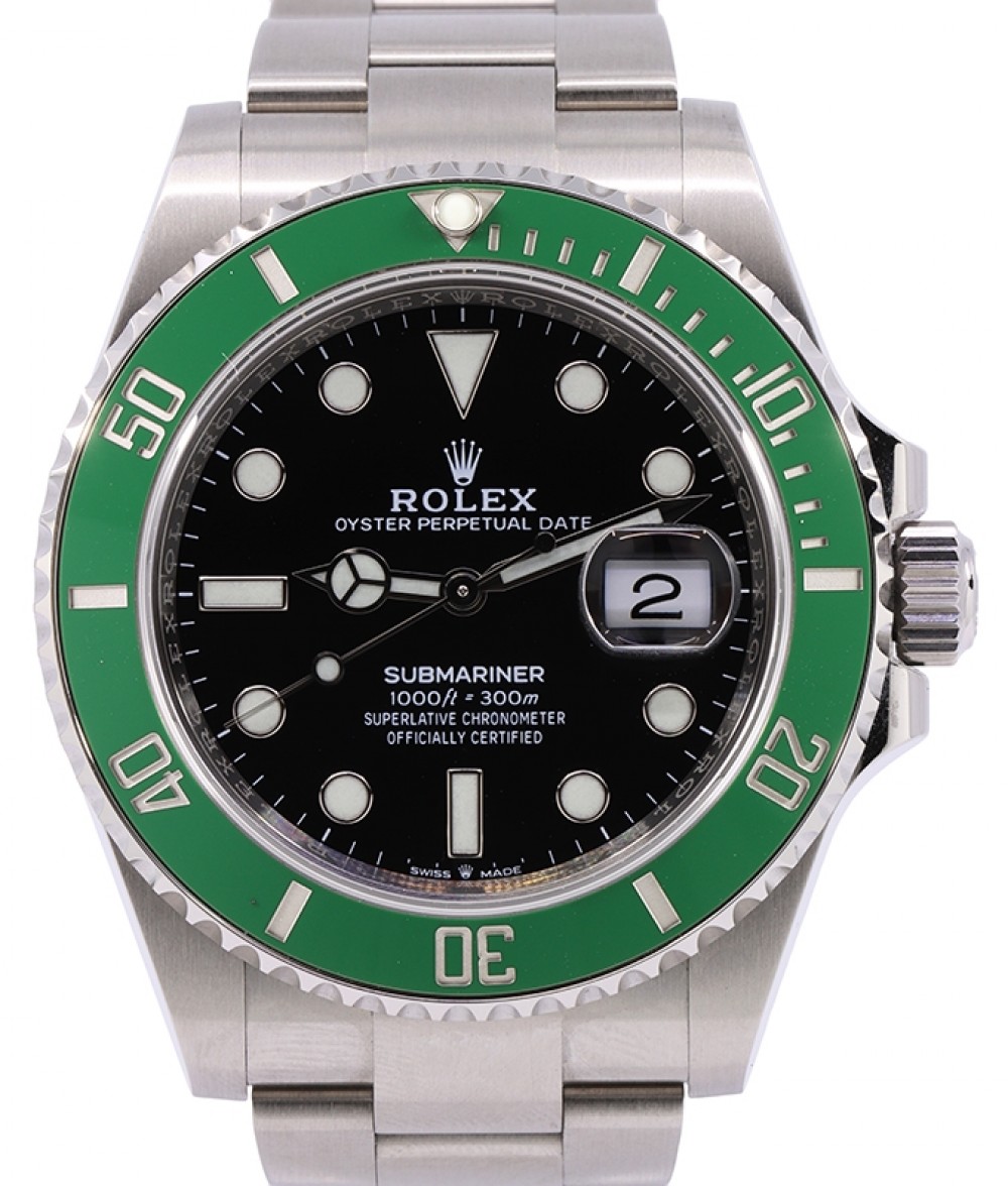 Rolex Submariner "Kermit" Date Stainless Steel Black 41mm Dial & Green  Ceramic Bezel Oyster Bracelet 126610LV - PRE-OWNED