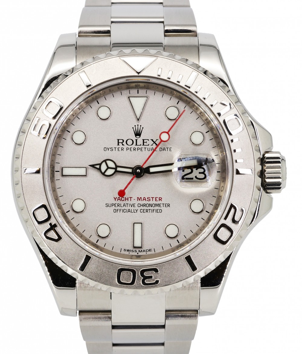Rolex Yacht-Master 116622 Men's 40mm Platinum Stainless Steel Oyster Date  PRE-OWNED