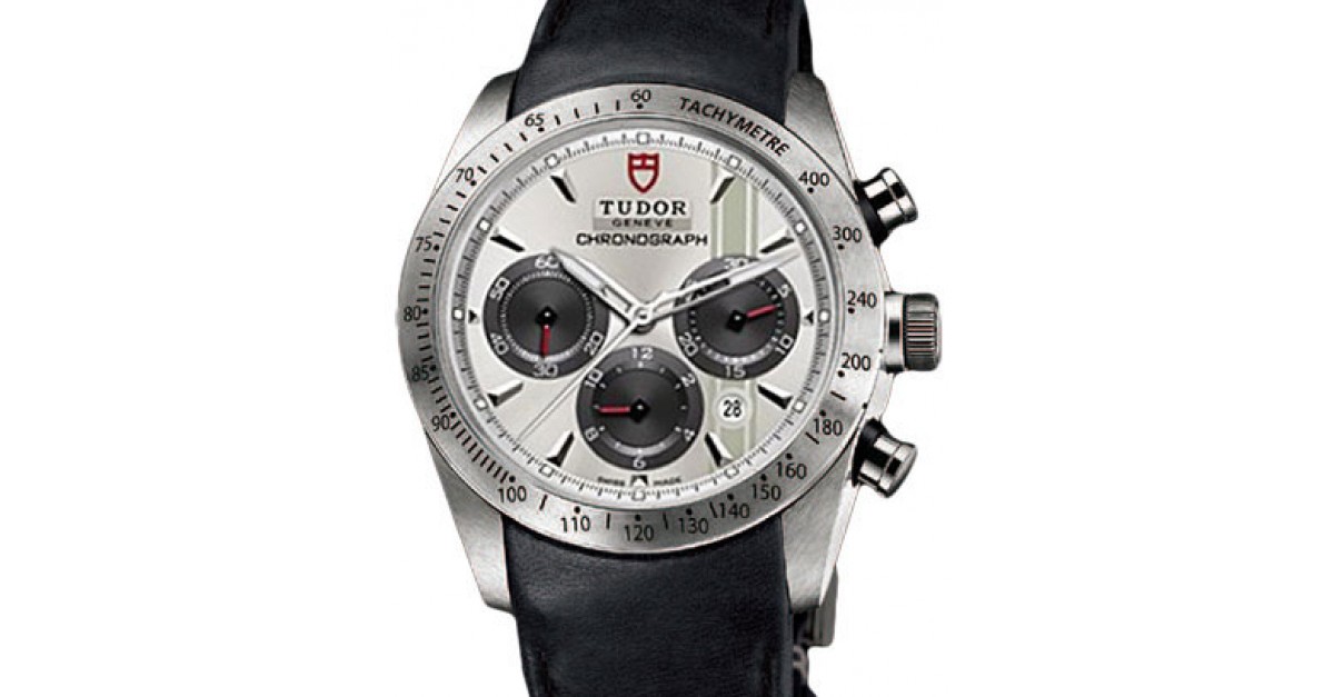 Tudor Fastrider Chronograph 42000 Silver Index Stainless Steel & Leather  42mm BRAND NEW