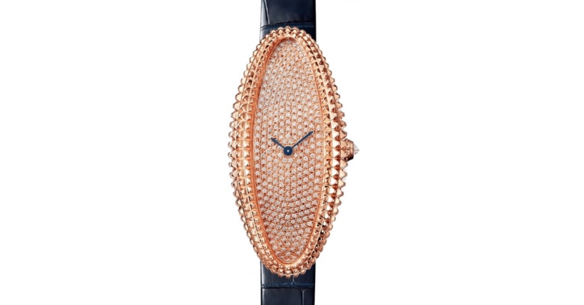 Cartier Baignoire Allongée Ladies Watch Extra-Large Manual-Winding Rose  Gold Diamond Dial Alligator Leather Strap WJBA0017 - BRAND NEW