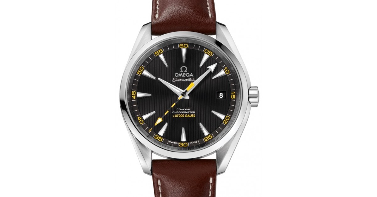 Omega Seamaster Aqua Terra 150M Co-Axial Chronometer "15000 Gauss" 41.5mm  Stainless Steel Black Dial Leather Strap 231.12.42.21.01.001 - BRAND NEW