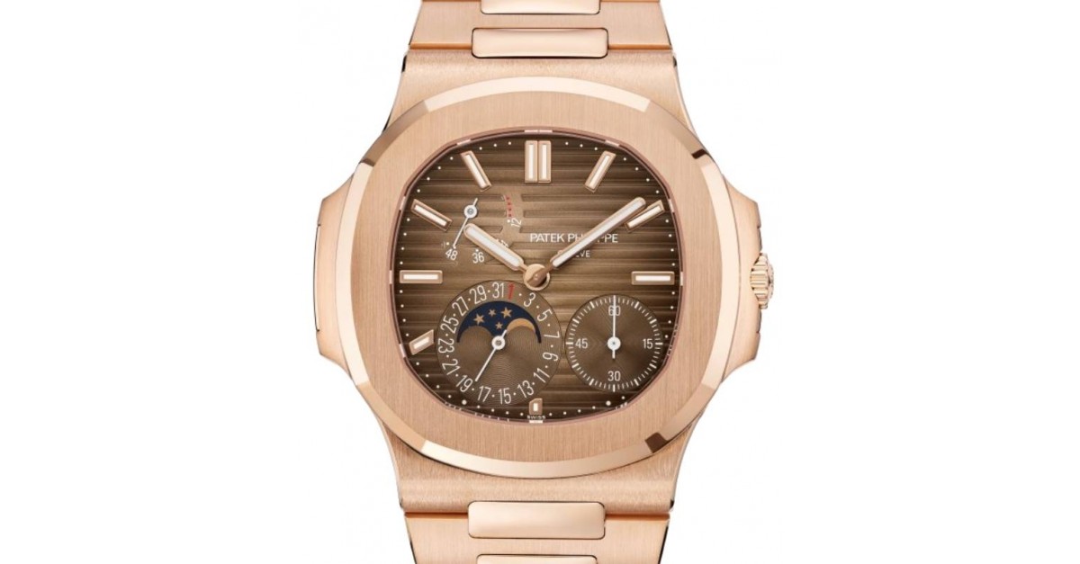 Patek Philippe Nautilus Moon Phases Rose Gold Brown Black Dial 5712/1R-001  - BRAND NEW