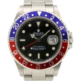 Rolex GMT-Master II 16710 Men's 40mm "Pepsi" Blue Red Stainless Steel  Oyster Date