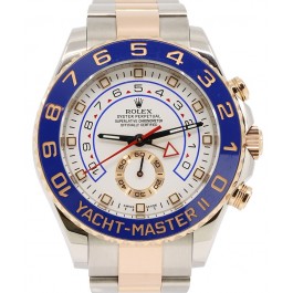 Rolex Yacht-Master II 116681 Men's 44mm Blue 18k Rose Gold Stainless Steel  Yachtmaster 2 PRE-OWNED