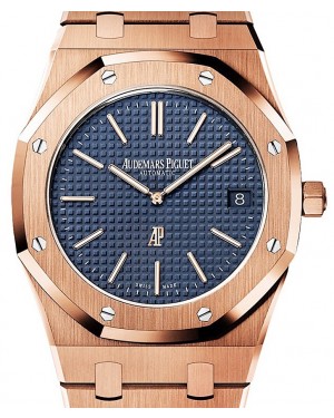Audemars Piguet Royal Oak Extra-Thin Rose Gold Blue Dial 15202OR.OO.1240OR.01 - BRAND NEW