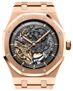 Audemars Piguet Royal Oak Double Balance Wheel Openworked 41mm Rose Gold Skeleton Dial 15407OR.OO.1220OR.01 - BRAND NEW