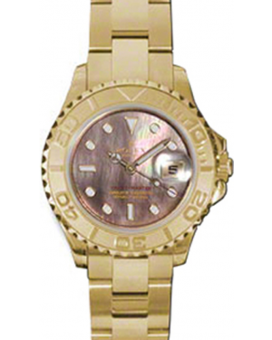 Rolex Yacht-Master 29 169628-BMOP Dark Mother of Pearl White Dial Yellow Gold Oyster - BRAND NEW