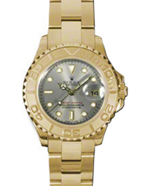Rolex Yacht-Master 29 169628-GRY Grey White Dial Yellow Gold Oyster - BRAND NEW