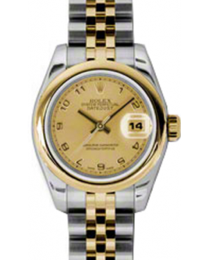 Rolex Lady-Datejust 26 179163-CHPAJ Champagne Arabic Yellow Gold Stainless Steel Jubilee - BRAND NEW