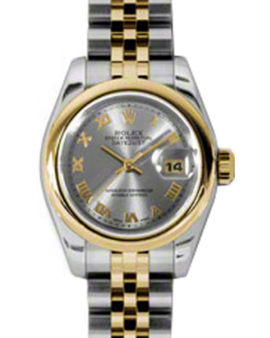 Rolex Lady-Datejust 26 179163-GRYRJ Grey Roman Yellow Gold Stainless Steel Jubilee - BRAND NEW