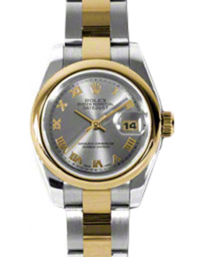 Rolex Lady-Datejust 26 179163-GRYRO Grey Roman Yellow Gold Stainless Steel Oyster - BRAND NEW