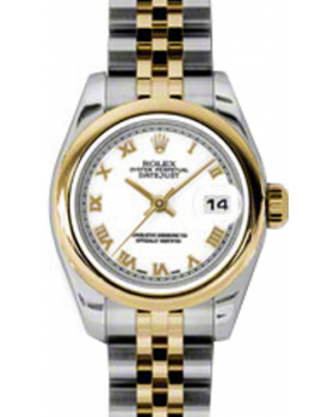 Rolex Lady-Datejust 26 179163-WHTRJ White Roman Yellow Gold Stainless Steel Jubilee - BRAND NEW